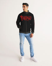 Load image into Gallery viewer, JACKETS - Logo black Men's Stripe-Sleeve Track Jacket