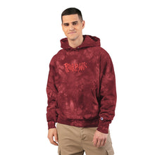Load image into Gallery viewer, # 2025 - Camo Tie-Dye Champion Hoodie with Red Embroidered Logo
