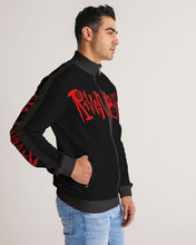 Load image into Gallery viewer, JACKETS - Logo black Men&#39;s Stripe-Sleeve Track Jacket
